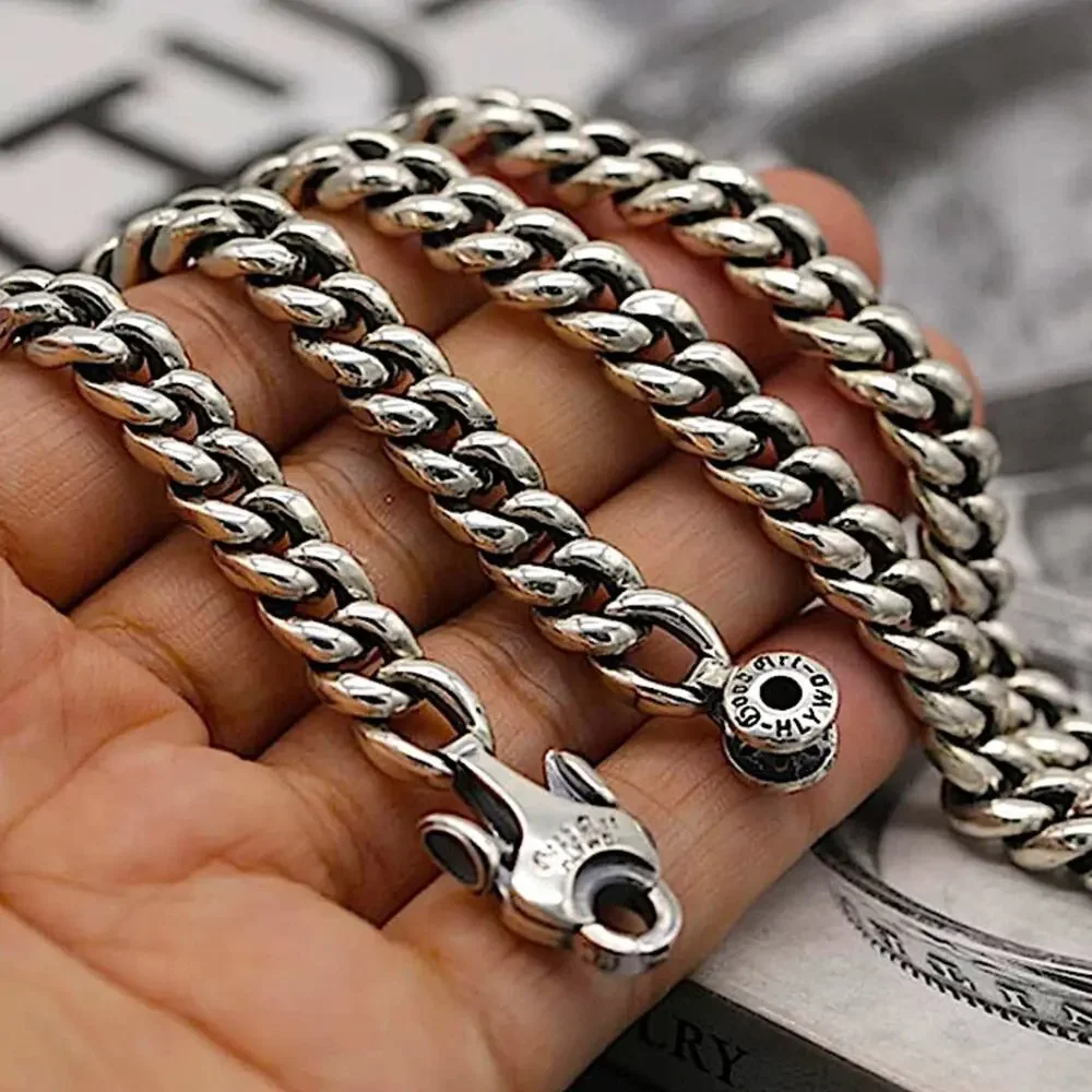 Stainless Steel  Cuban Luxury Necklace, Thick Chain Link, Unisex, Designer